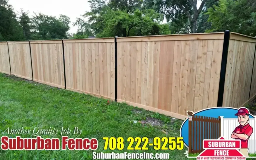 edar privacy fence highlighting wood fence options for backyard with estimated wood fence cost per linear foot.